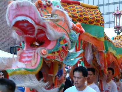 Drachenparade in Chinatown